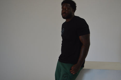 Black "CF" Corner Logo T shirt